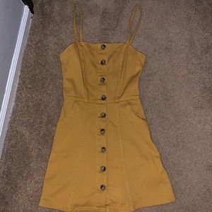 Adorable yellow button up dress